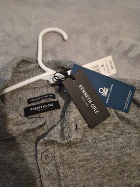 Kenneth Cole Heather Gray Button-Up Shirt